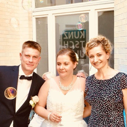 Franziska und Christian bei ihrer Hochzeit
